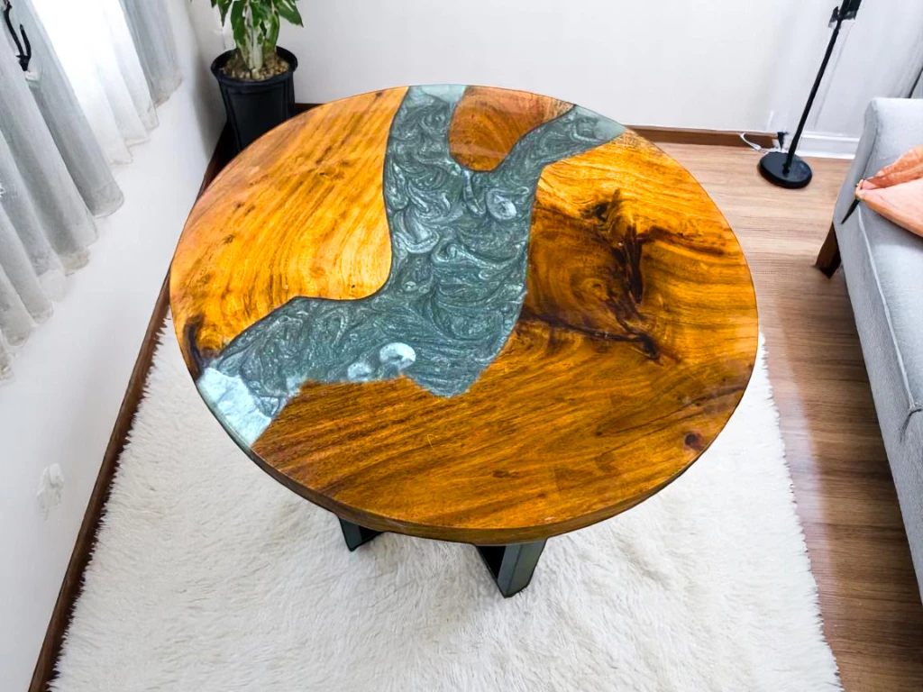 Grey Epoxy Resin Coffee Table - Custom Sizes Available